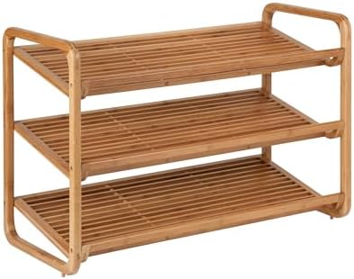 Amazon.com: Honey-Can-Do Natural Bamboo Shoe Rack Bench with 3